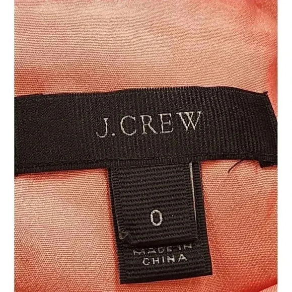 J. Crew High Neck Fringe Orange Mini Shift Dress Size 0 - Picture 7 of 9
